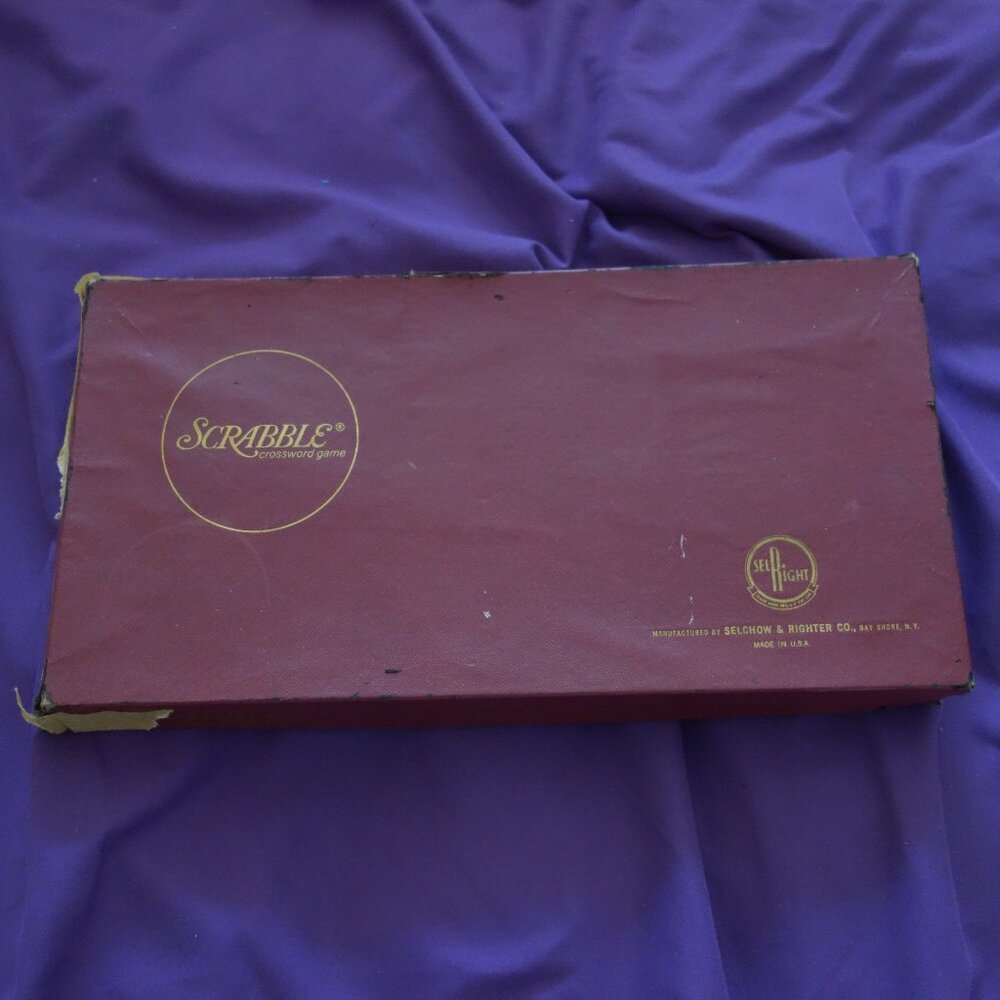 Vintage 1948 Scrabble Crossword Game SELCHROW & RICHTER CO. Printed in U.S.A.